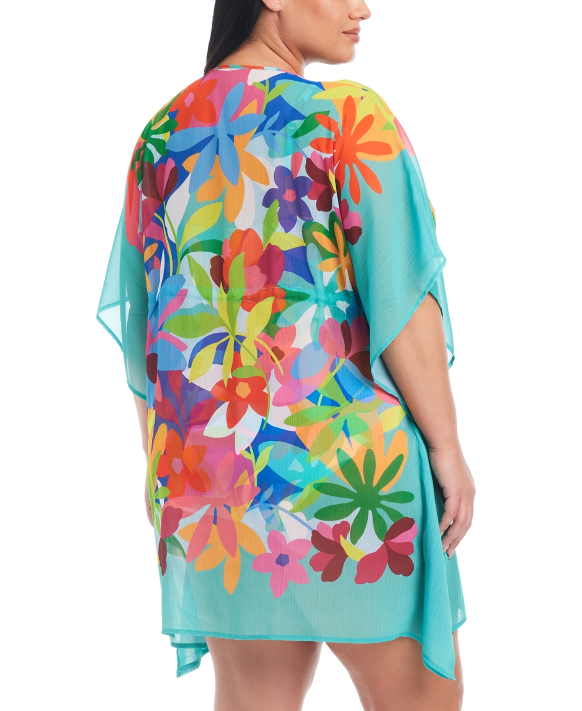 Shop Bleu By Rod Beattie Plus Size Away We Go Caftan Cover-up In Multi