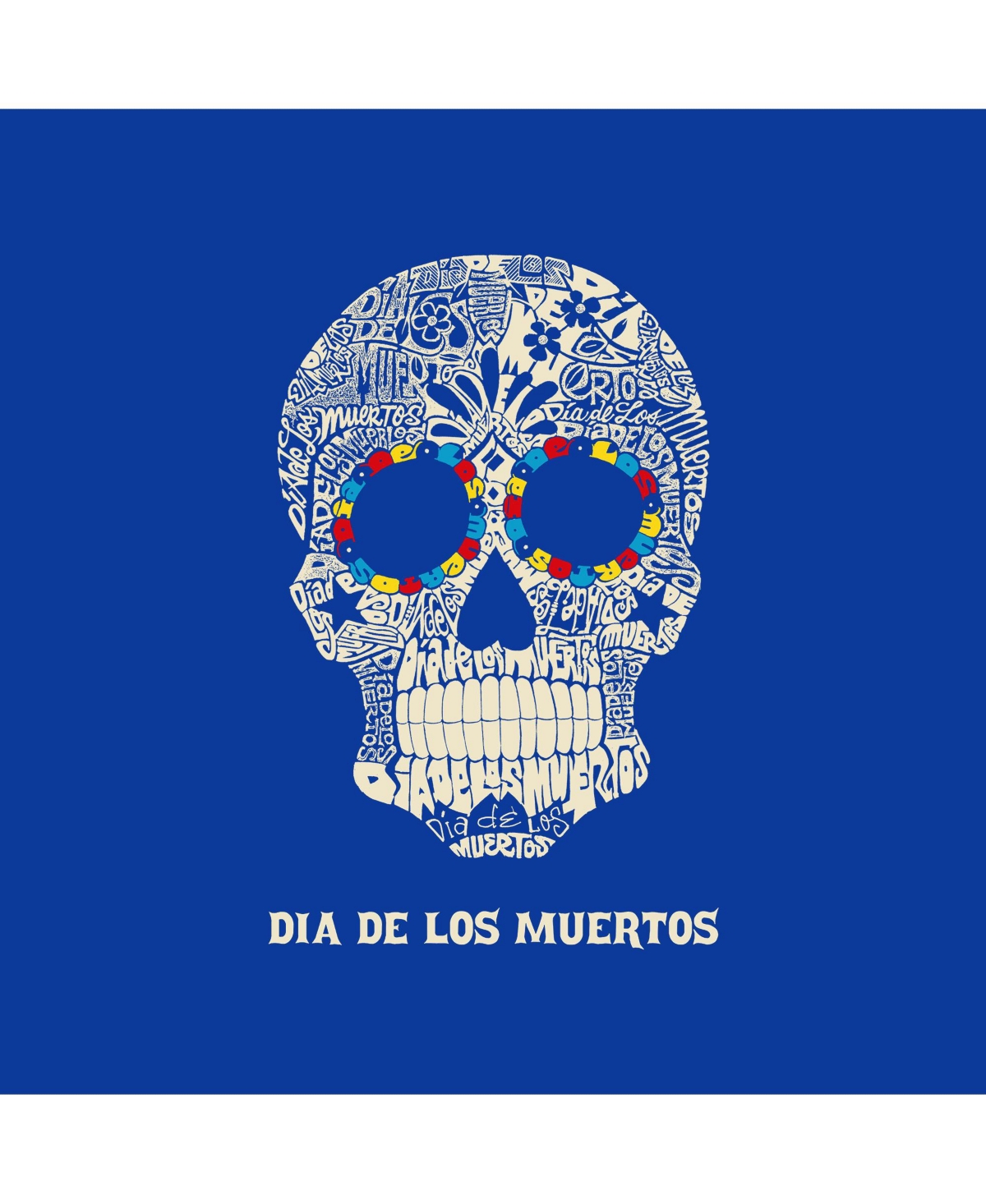 Boy's Word Art Long Sleeve - Dia De Los Muertos T shirt
