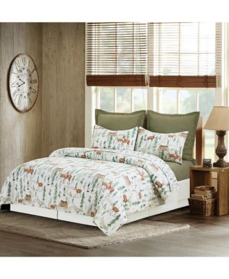 Christopher Forest Reversible Rustic King Quilt Set
