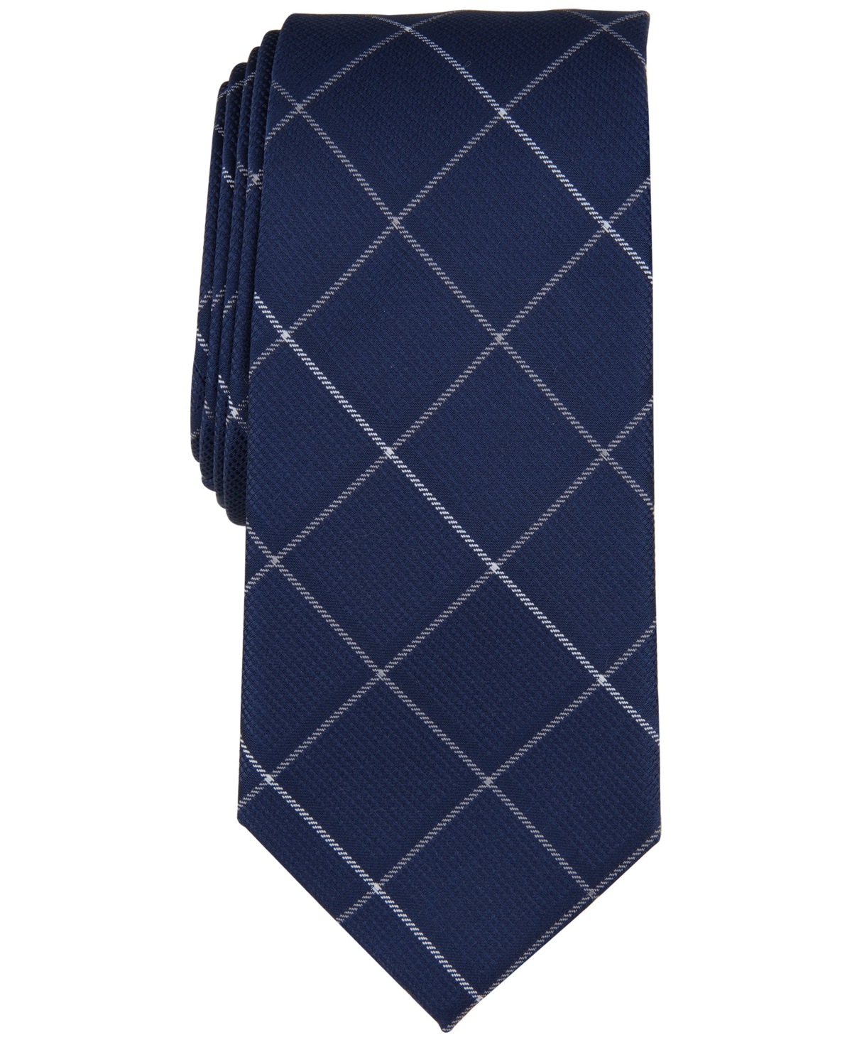 Alfani Men's Jaynelle Grid Tie, Created For Macy's In Navy