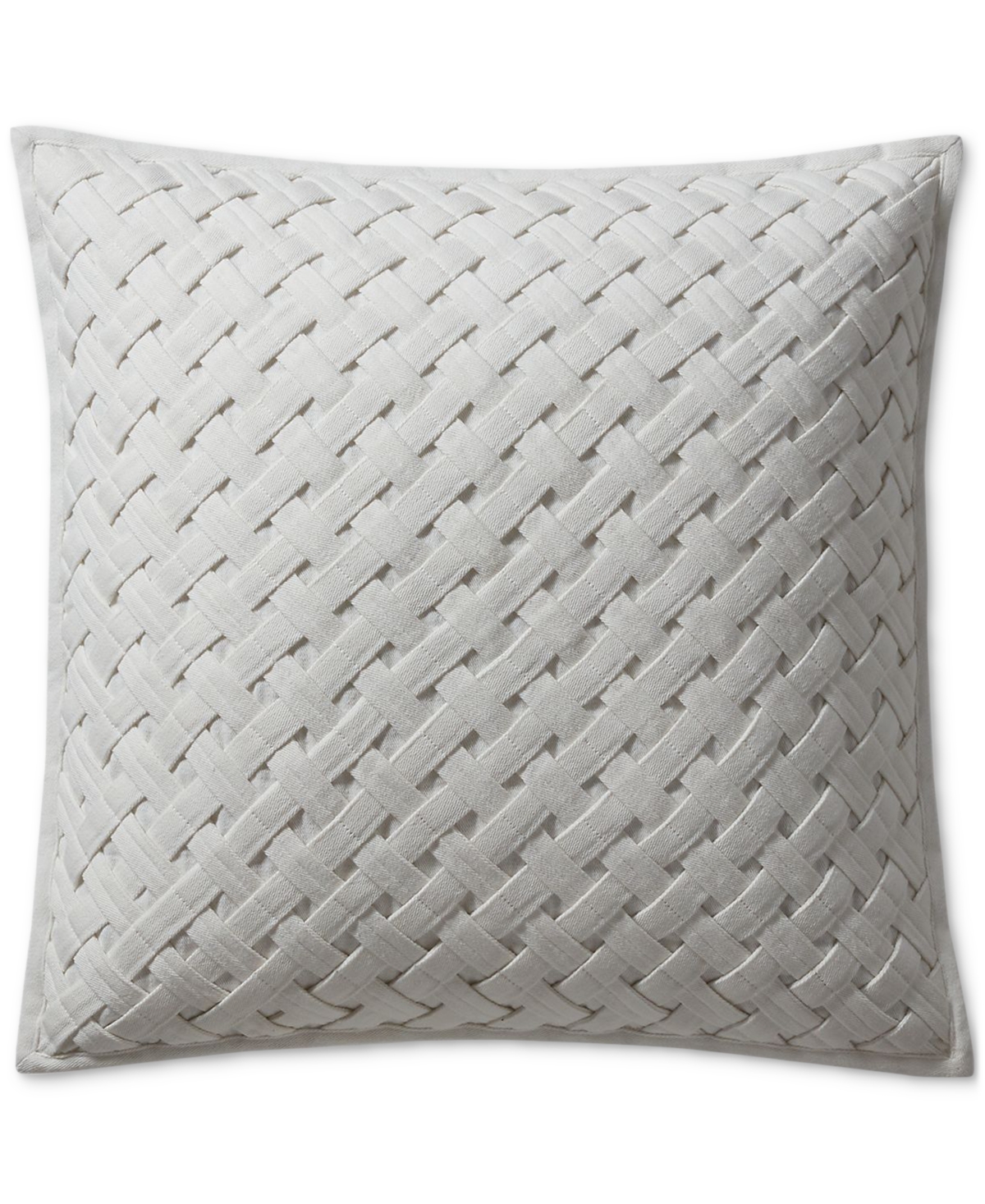 Shop Lauren Ralph Lauren Suffield Lattice Decorative Pillow, 20" X 20" In White