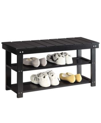 35.5" MDF Oxford Utility Mudroom Bench with Shelves