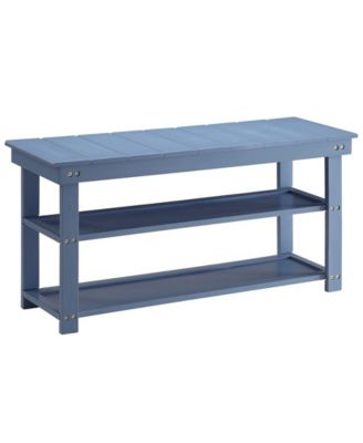 35.5" MDF Oxford Utility Mudroom Bench with Shelves