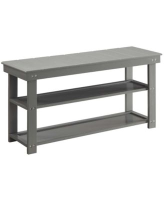 35.5" MDF Oxford Utility Mudroom Bench with Shelves