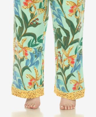 Plus Size 2 Pc. Wildflower Print Pajama Set