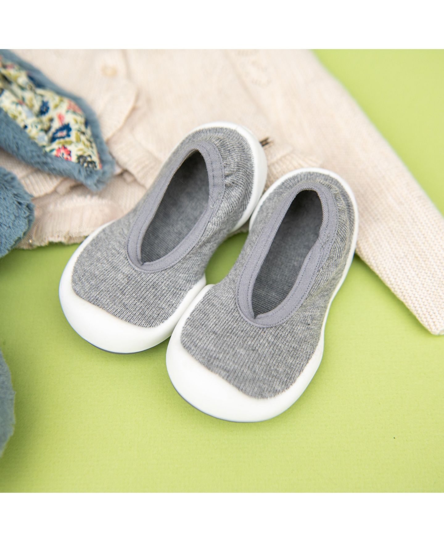 Обувь Komuello Breathable Washable Non-Slip Sock Shoes Flat - Grey для мальчиков-малышей, цвет: Серый — фото 11