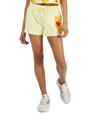 Disney - Juniors' Winnie The Pooh Graphic Low-Rise Shorts