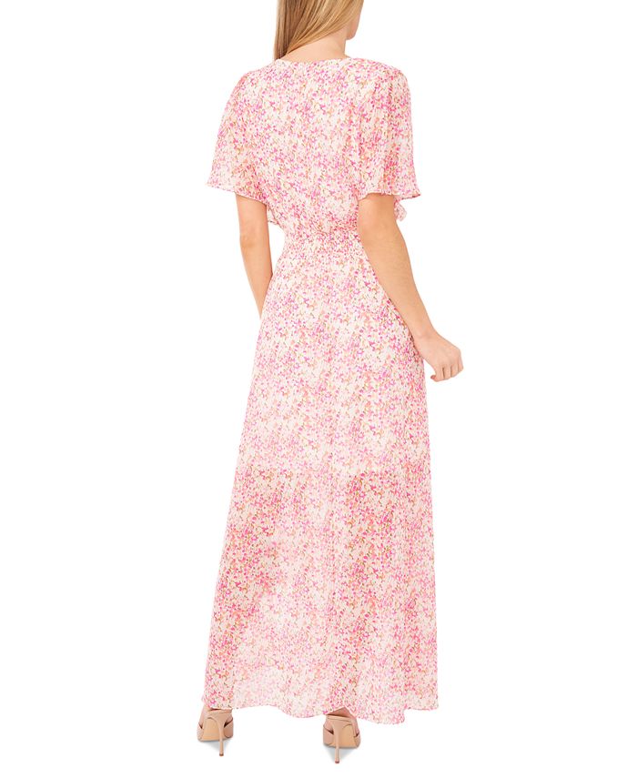 Urbann-Vibe Lightweight Cotton Maxi Dress With Floral Flutter Ruffles Army Green Spaghetti Straps For Women main image 0