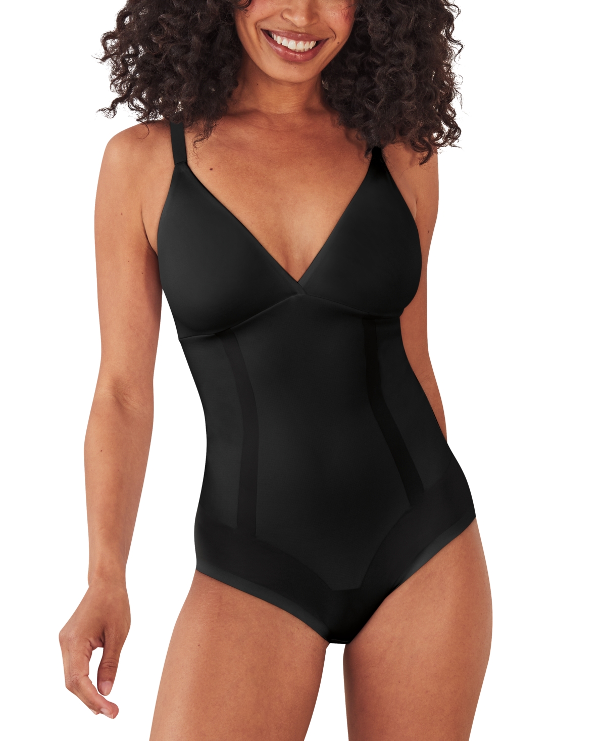Women's Ultimate Smoothing Firm Control Bodysuit DFS105 - Black