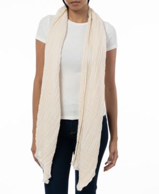 Women's Textured Linen-Look Scarf