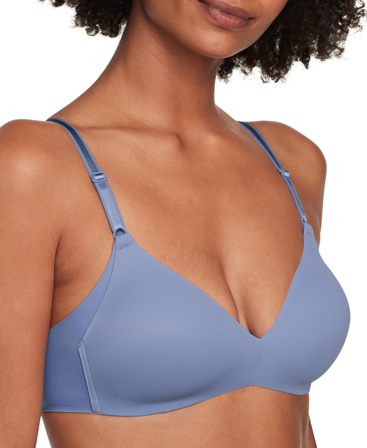 Warners No Side Effects Underarm-Smoothing Comfort Wireless Lightly Lined T-Shirt Bra 1056 - Evening Blue