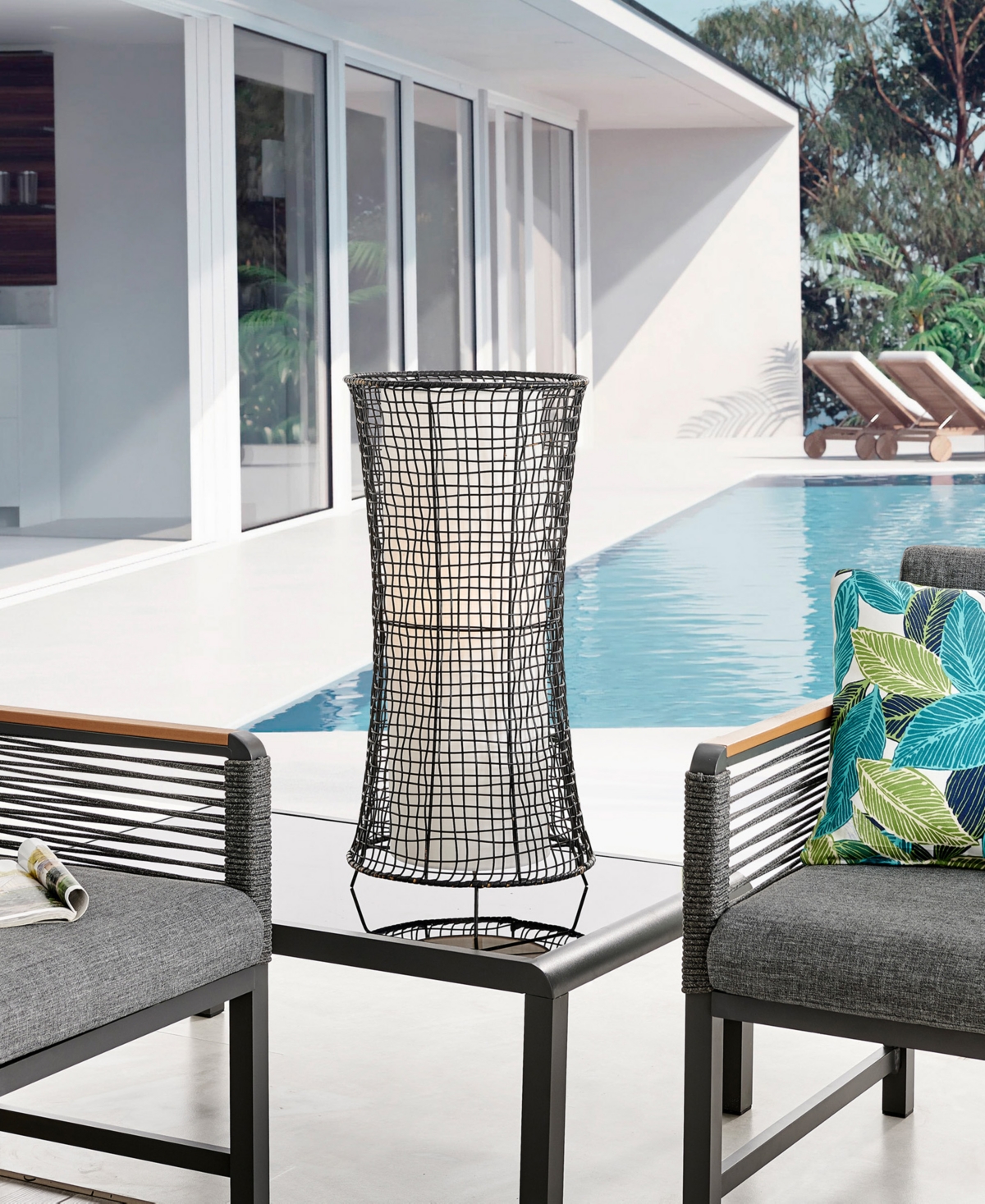Lite Source Outdoor Cordless Cleavon Table Lamp In Black