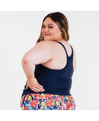 Women's Plus Size Maya Tankini Swim Top With Built In Bra