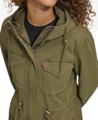 Women's Lightweight Washed Cotton Military Jacket