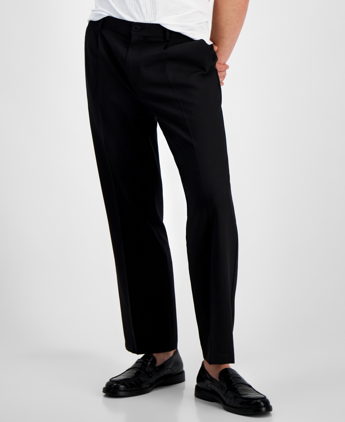 Men's Rhys Relaxed Pants, Created for Macy's - Deep Black