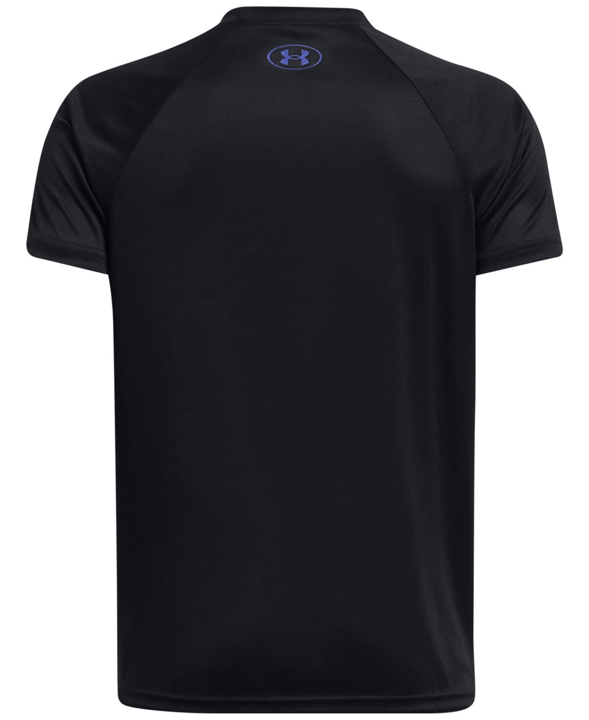 Shop Under Armour Big Boys Tech Hybrid Print Fill Short Sleeve T-shirt In Black,royal
