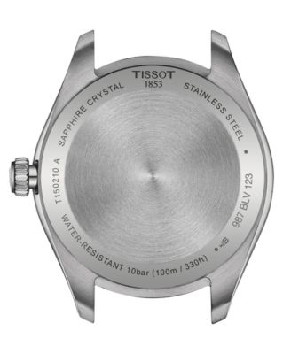 Unisex Swiss PR 100 Cream Leather Strap Watch 34mm