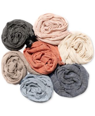 Women's Textured Linen-Look Scarf