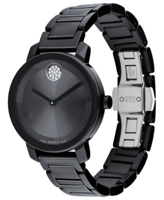 Women's Swiss Bold Evolution 2.0 Black Ceramic Bracelet Watch 34mm
