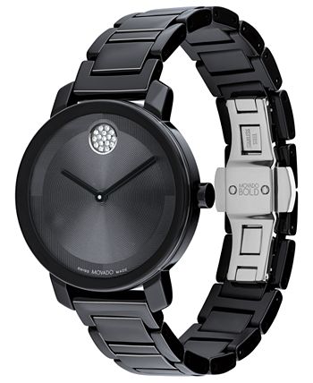 Women s Swiss Bold Evolution 2.0 Black Ceramic Bracelet Watch 34mm