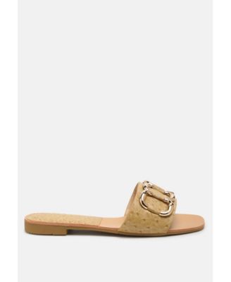 Women's Madeleine Metal Rings Flat Slides