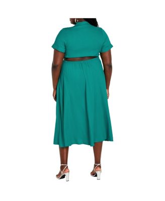 Collared Plus Size Midi Dresses | Macy's