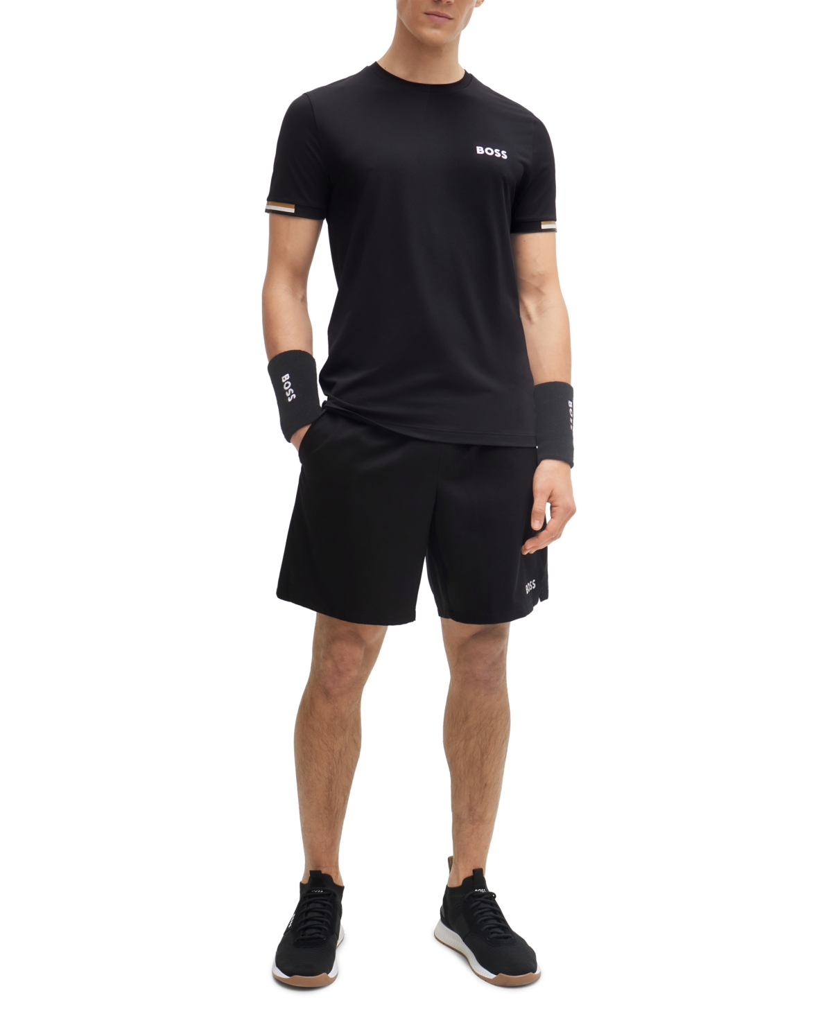 Boss by Hugo Boss Matteo Berrettini Signature-Stripe Waffle-Fabric T-shirt