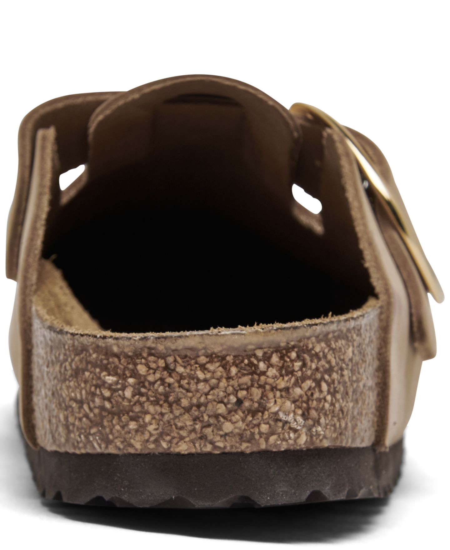 Женские сабо Birkenstock Boston Big Buckle Nubuck Leather, цвет: Бежевый — фото 3