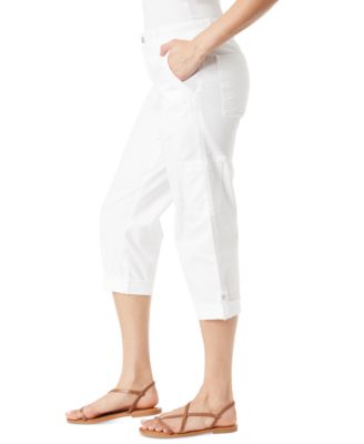 Women's Adjustable-Hem Cargo Capri Pants