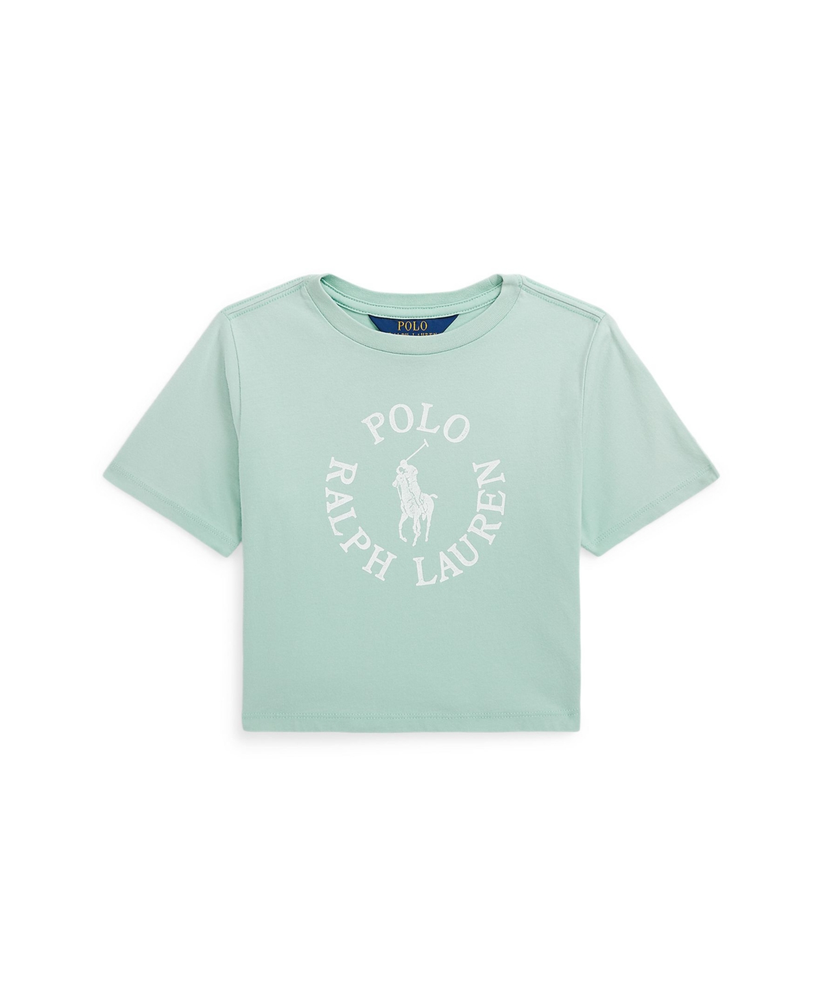 Shop Polo Ralph Lauren Toddler And Little Girls Big Pony Logo Cotton Jersey T-shirt In Celadon