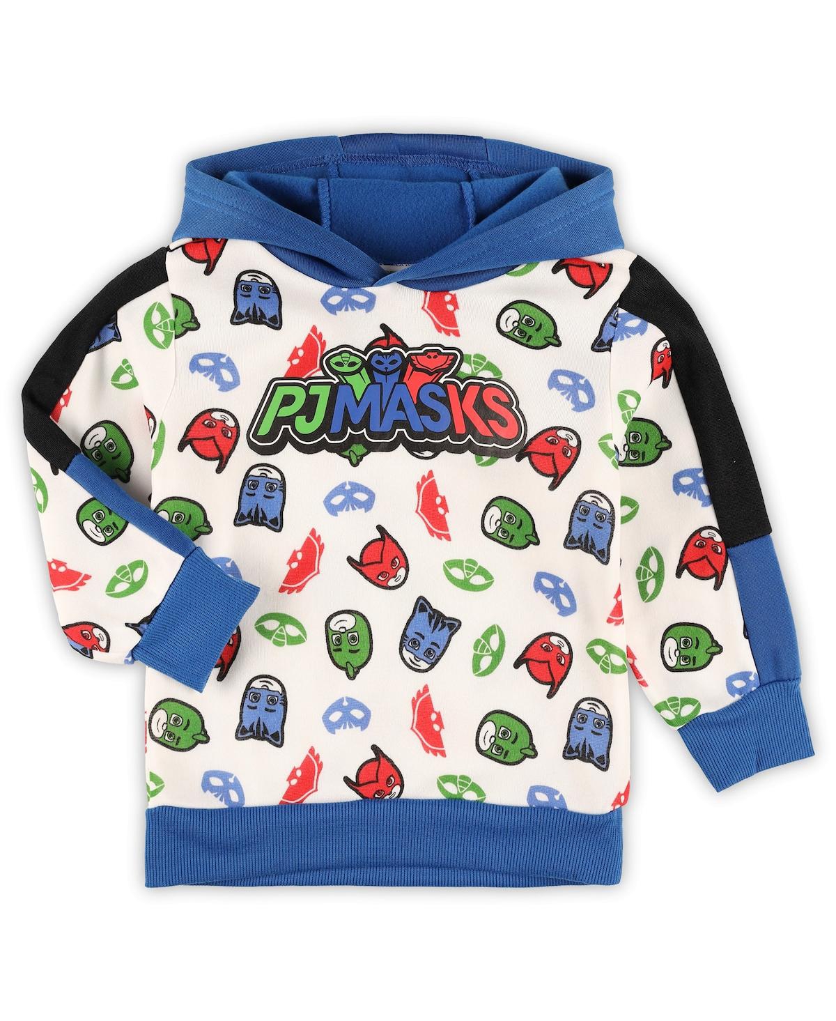 Children's Apparel Network Toddler White Pj Masks Pullover Hoodie And Joggers Set In White