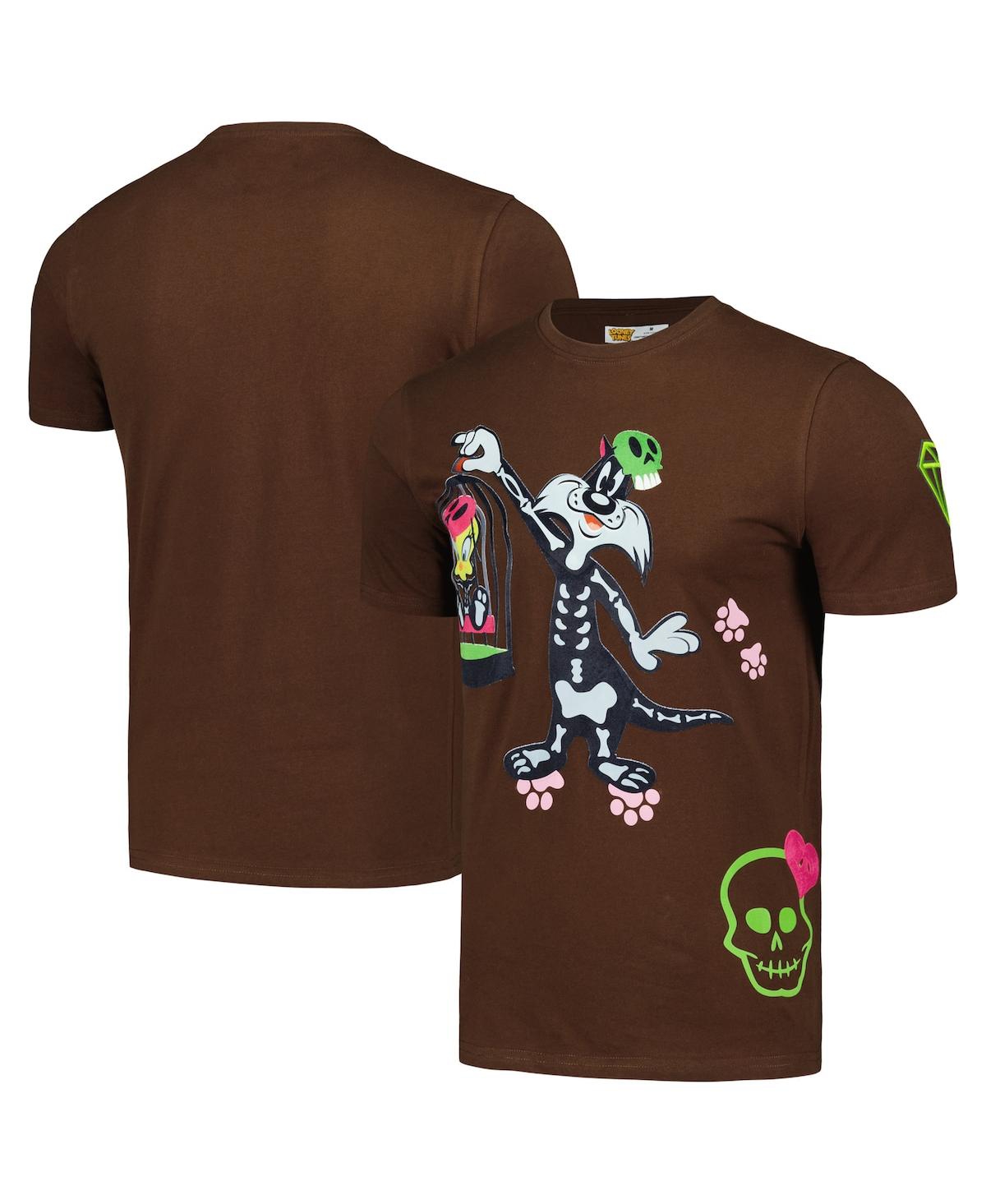 Shop Freeze Max Men's And Women's  Brown Looney Tunes Sylvester T-shirt