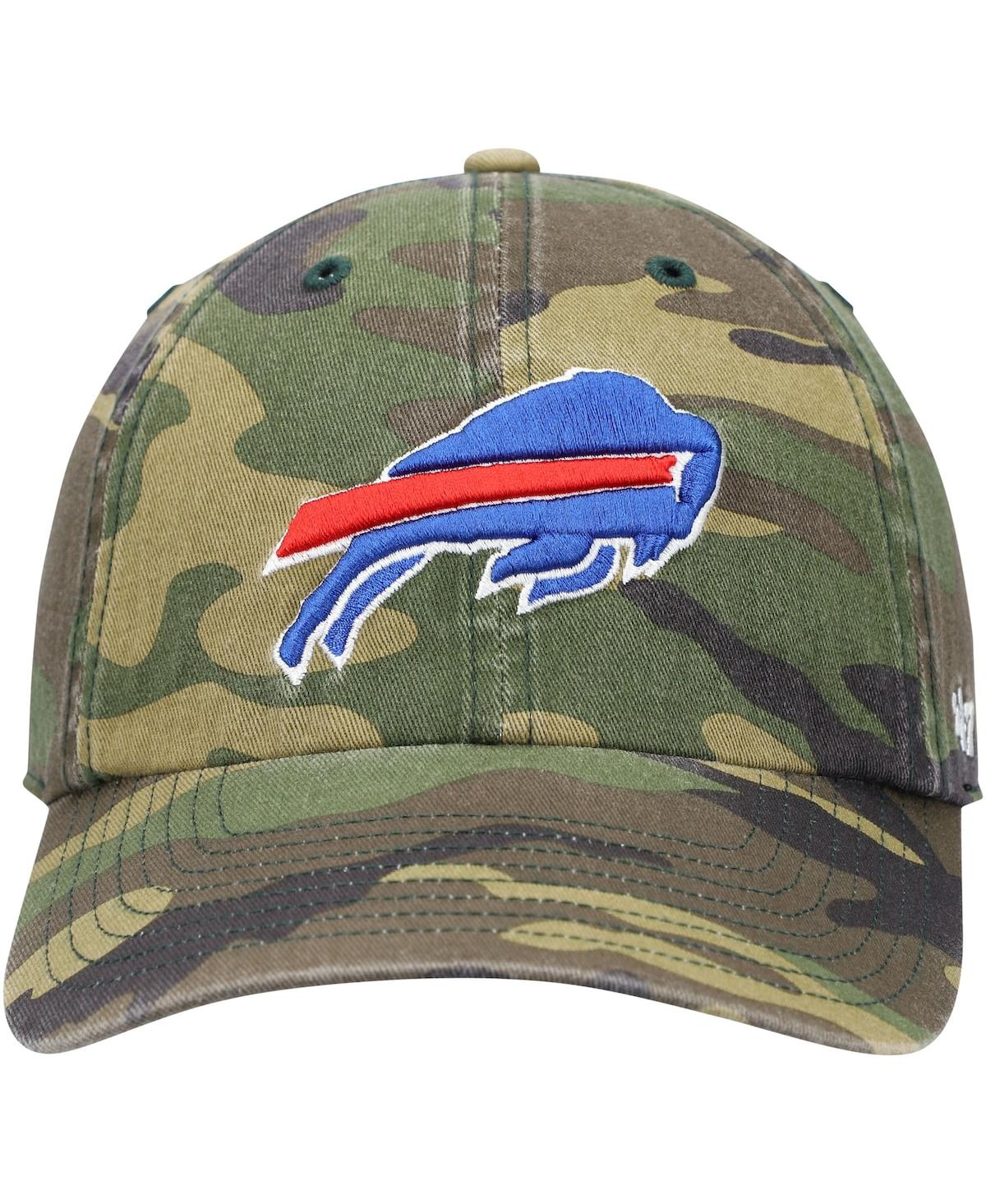 Men's '47 BrandBuffalo Bills Woodland Clean Up Adjustable Hat - Camo