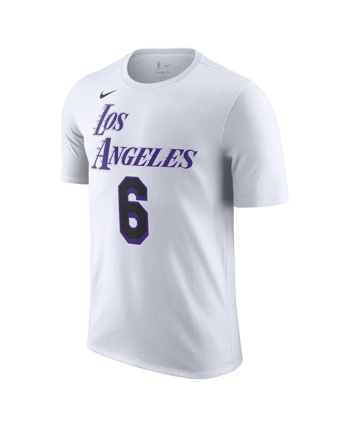 Men's Nike LeBron JamesLos Angeles Lakers 2022/23 City Edition Name and Number T-shirt - White
