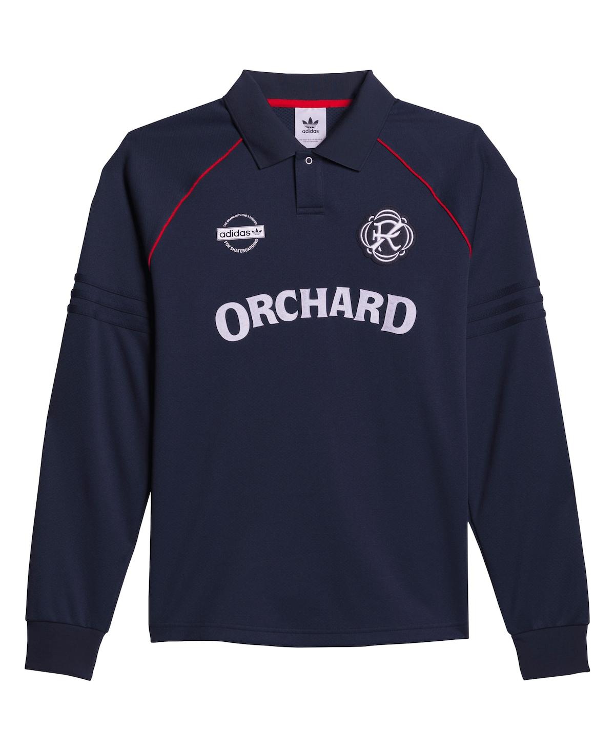 Men's adidasOrchard x New England Revolution Skateboarding Long Sleeve Jersey - Navy