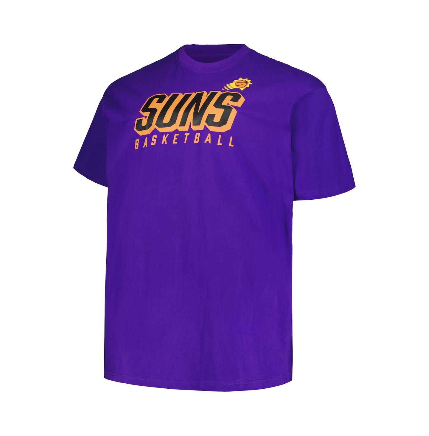 Fanatics Men's Purple, Orange Phoenix Suns Big and Tall Short Sleeve and Long Sleeve T-shirt Set — фото 4