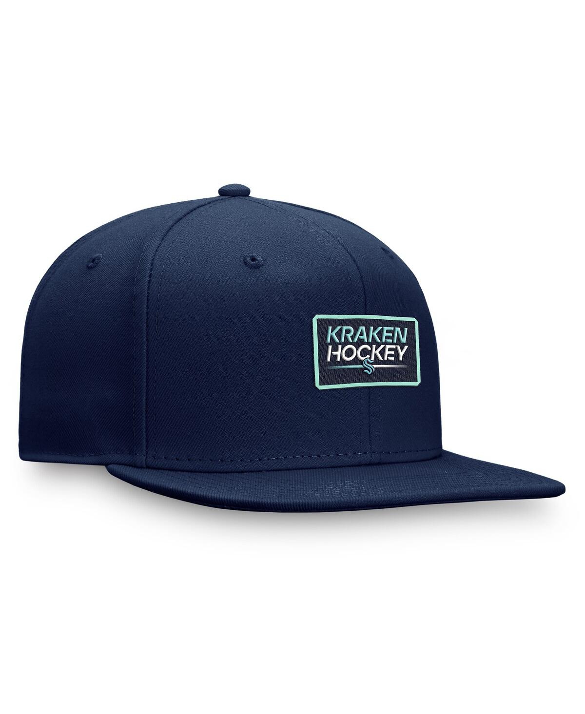 Shop Fanatics Men's  Deep Sea Blue Seattle Kraken Authentic Pro Prime Snapback Hat