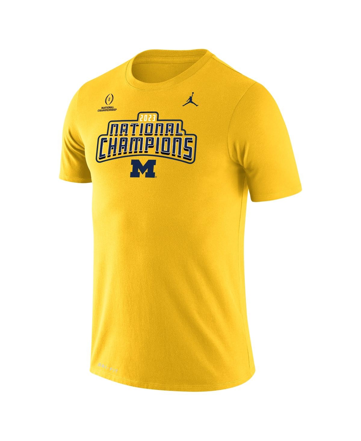 Men's Jordan BrandMichigan Wolverines College Football Playoff 2023 National Champions Legend Performance T-shirt - Maize