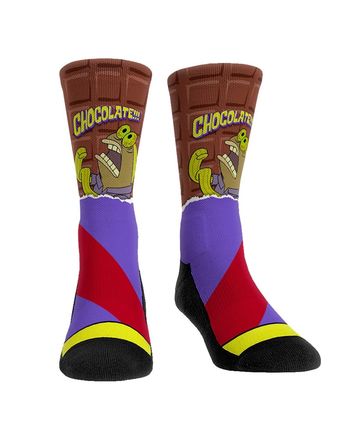 Shop Rock 'em Men's And Women's  Socks Spongebob Squarepants Chocolate Crew Socks In Multi