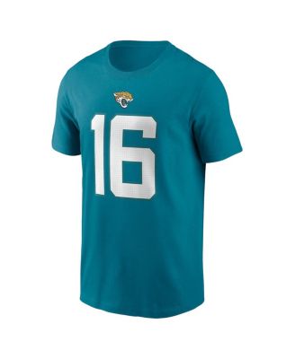 Men's Trevor Lawrence Teal Jacksonville Jaguars Player Name and Number T-shirt