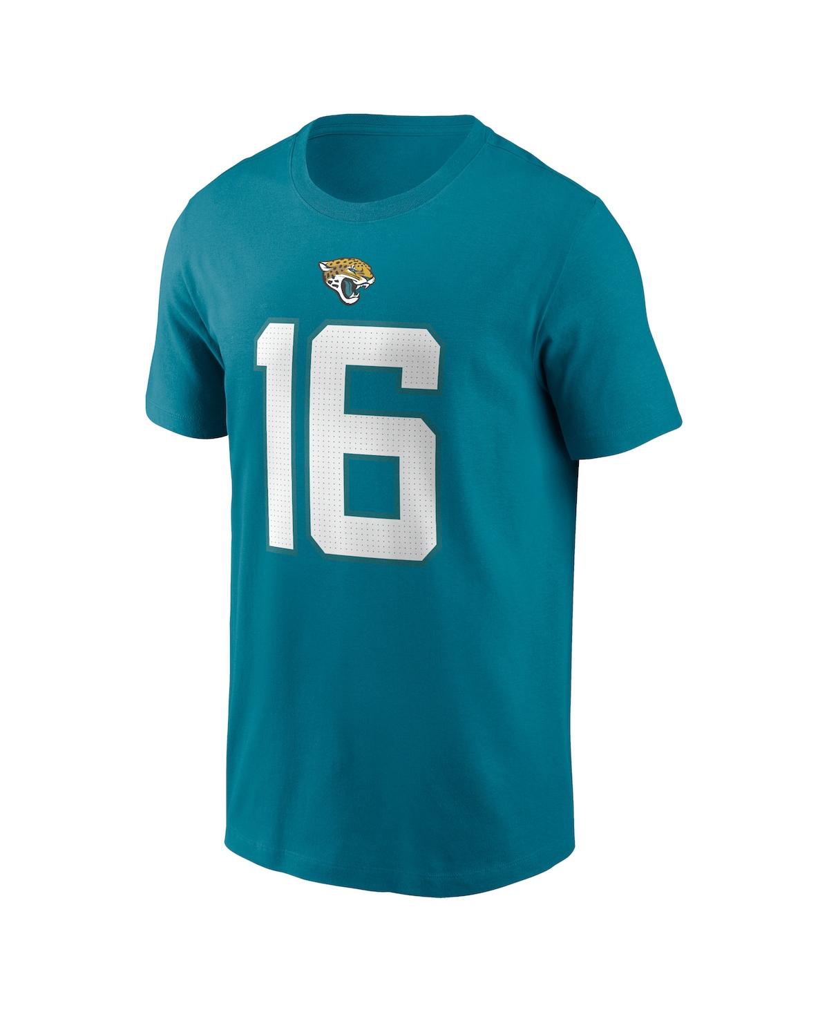 Nike Men's  Trevor Lawrence Teal Jacksonville Jaguars Player Name And Number T-shirt In Teal