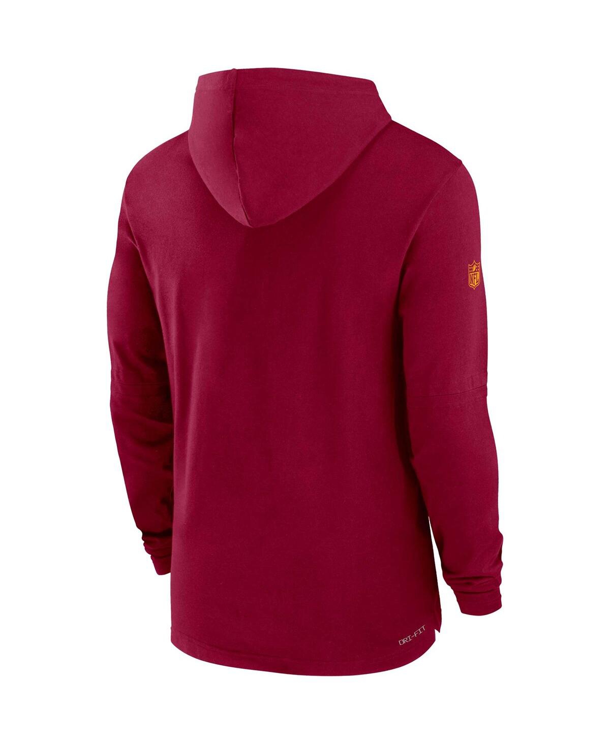 Men's NikeWashington Commanders Sideline Performance Long Sleeve Hoodie T-shirt - Burgundy