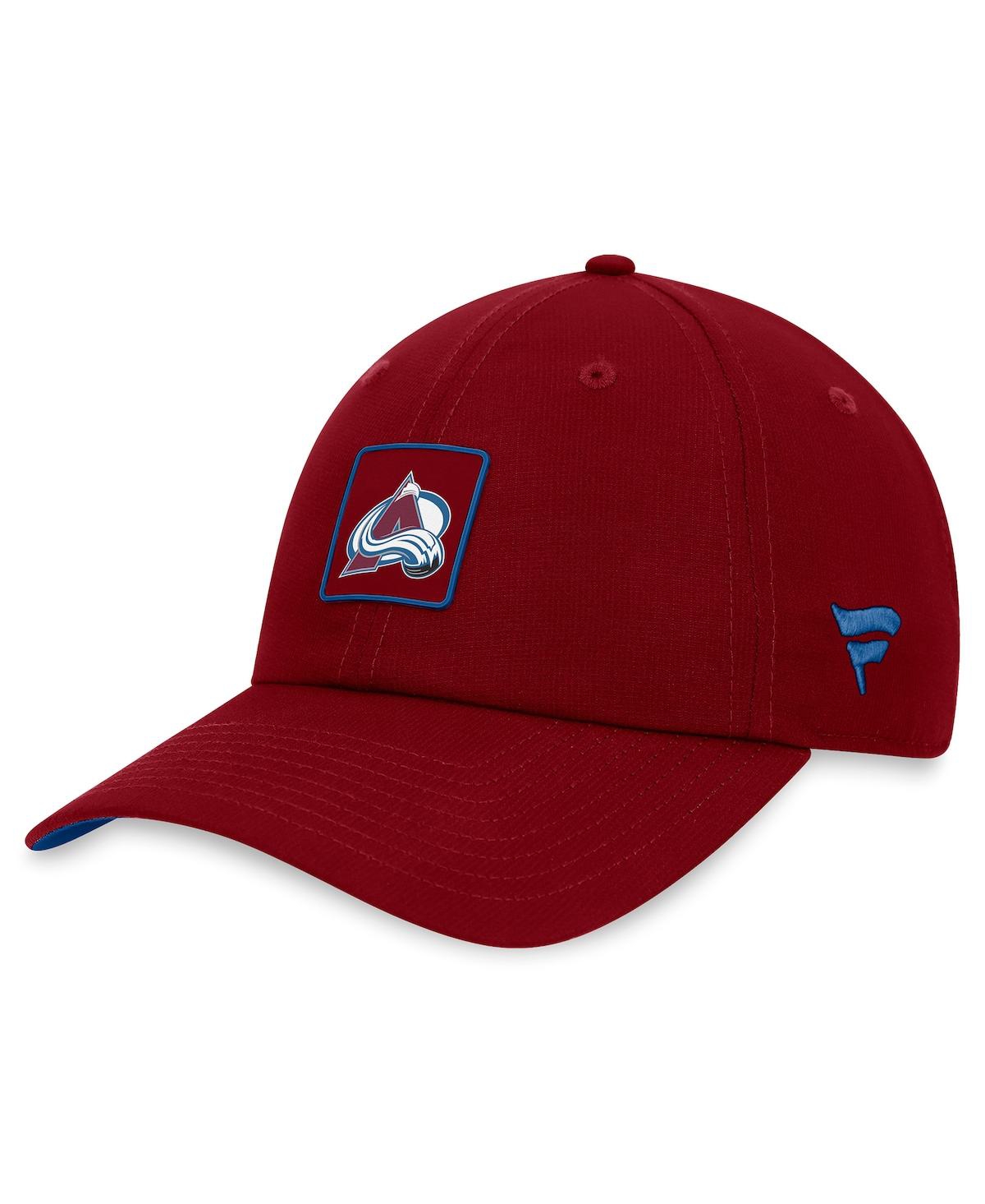 Shop Fanatics Men's  Burgundy Colorado Avalanche Authentic Pro Rink Adjustable Hat