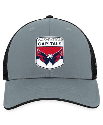 Men's Gray, Black Washington Capitals Authentic Pro Home Ice Trucker Adjustable Hat