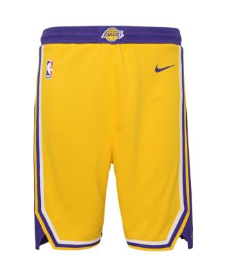 Big Boys Nike Gold Los Angeles Lakers Icon Edition Mesh Performance Swingman Shorts Macy s