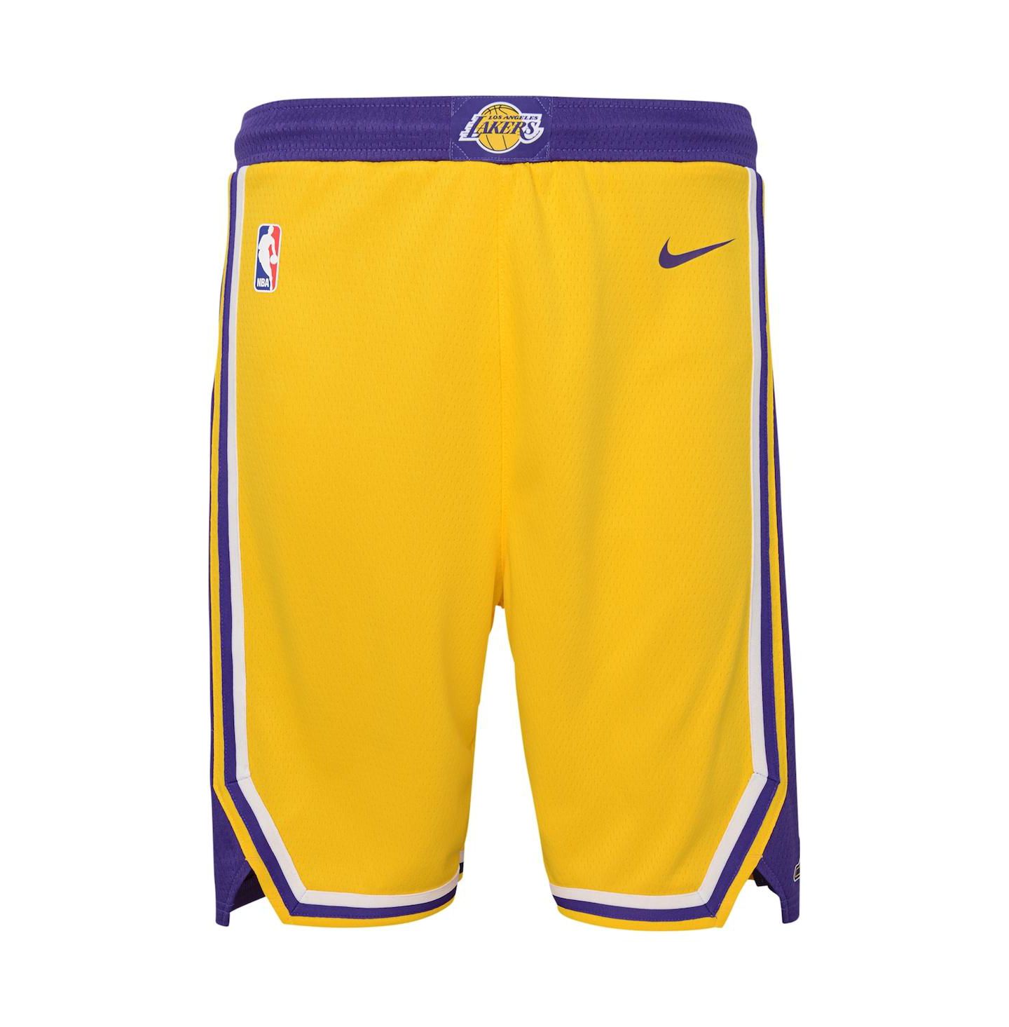 Шорты Nike Gold Los Angeles Lakers Icon Edition Mesh Performance Swingman Shorts для мальчиков — фото 1