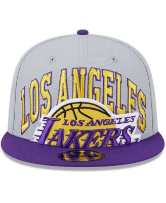 Men's Gray, Purple Los Angeles Lakers Tip-Off Two-Tone 9FIFTY Snapback Hat