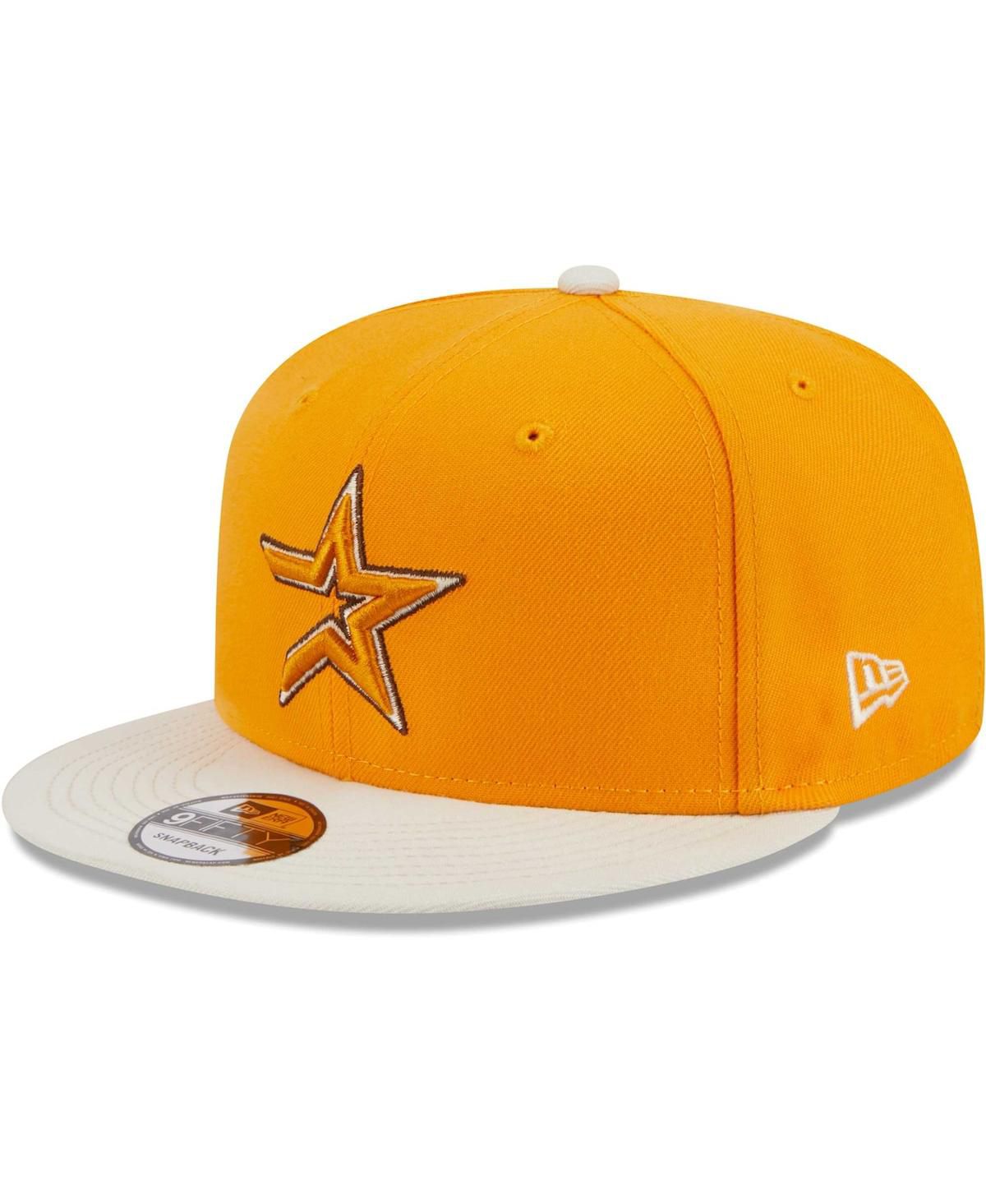Мужская золотая кепка-бейсболка Houston Astros Tiramisu 9FIFTY Snapback