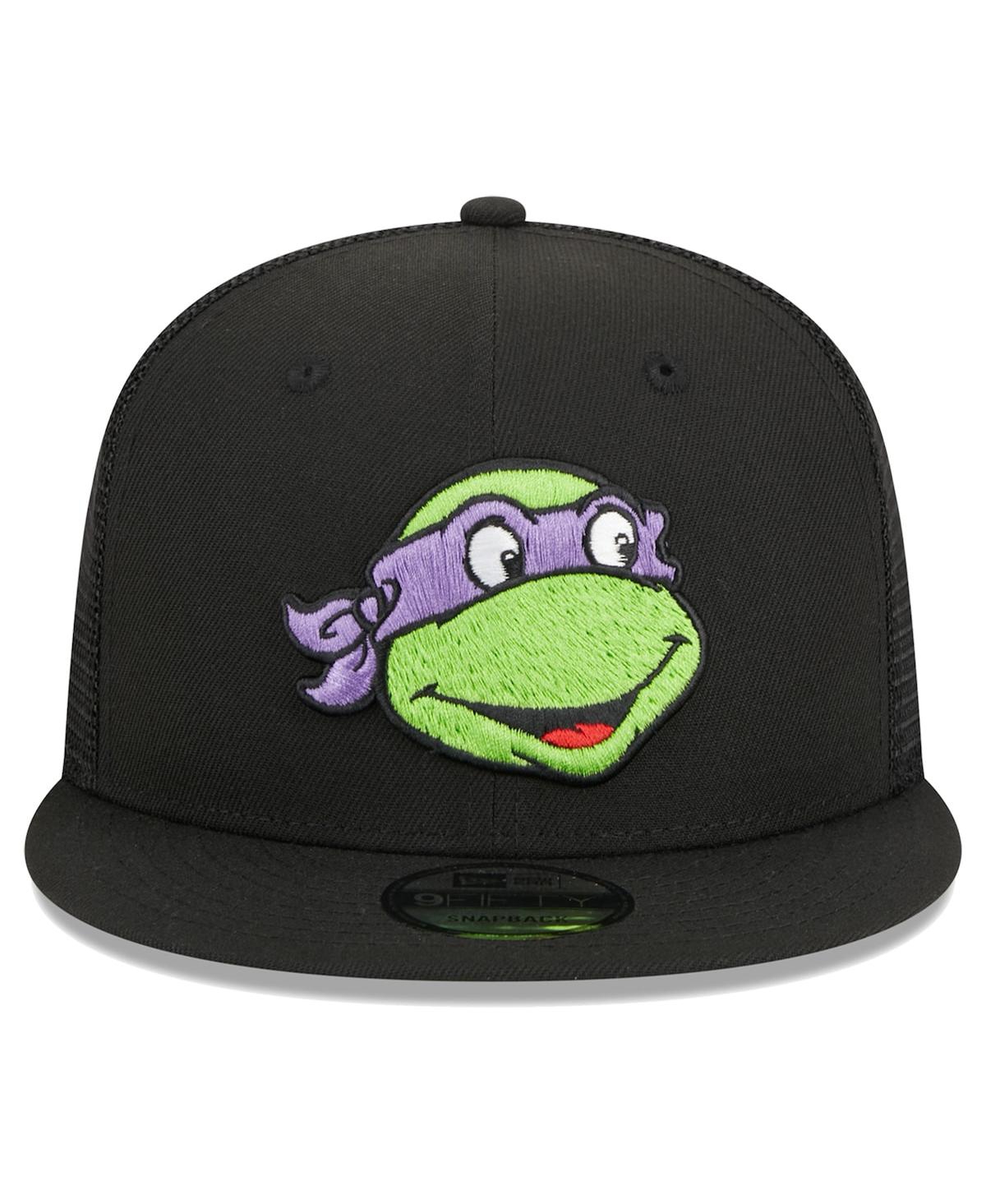 Men's New EraTeenage Mutant Ninja Turtles Happy Donatello Trucker 9FIFTY Snapback Hat - Black