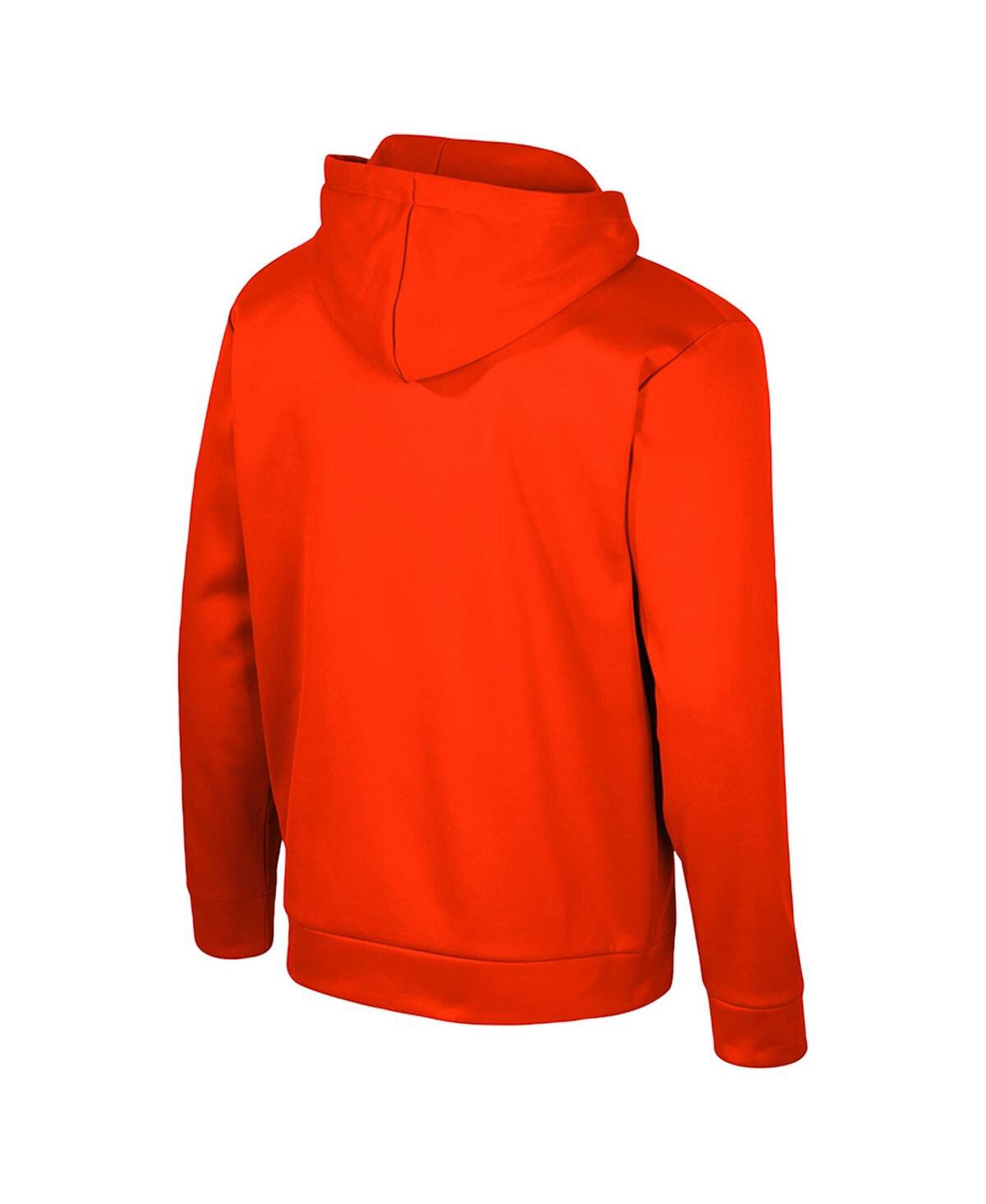 Shop Colosseum Men's  Orange Clemson Tigers Quarter-zip Hoodie